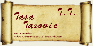 Tasa Tašović vizit kartica